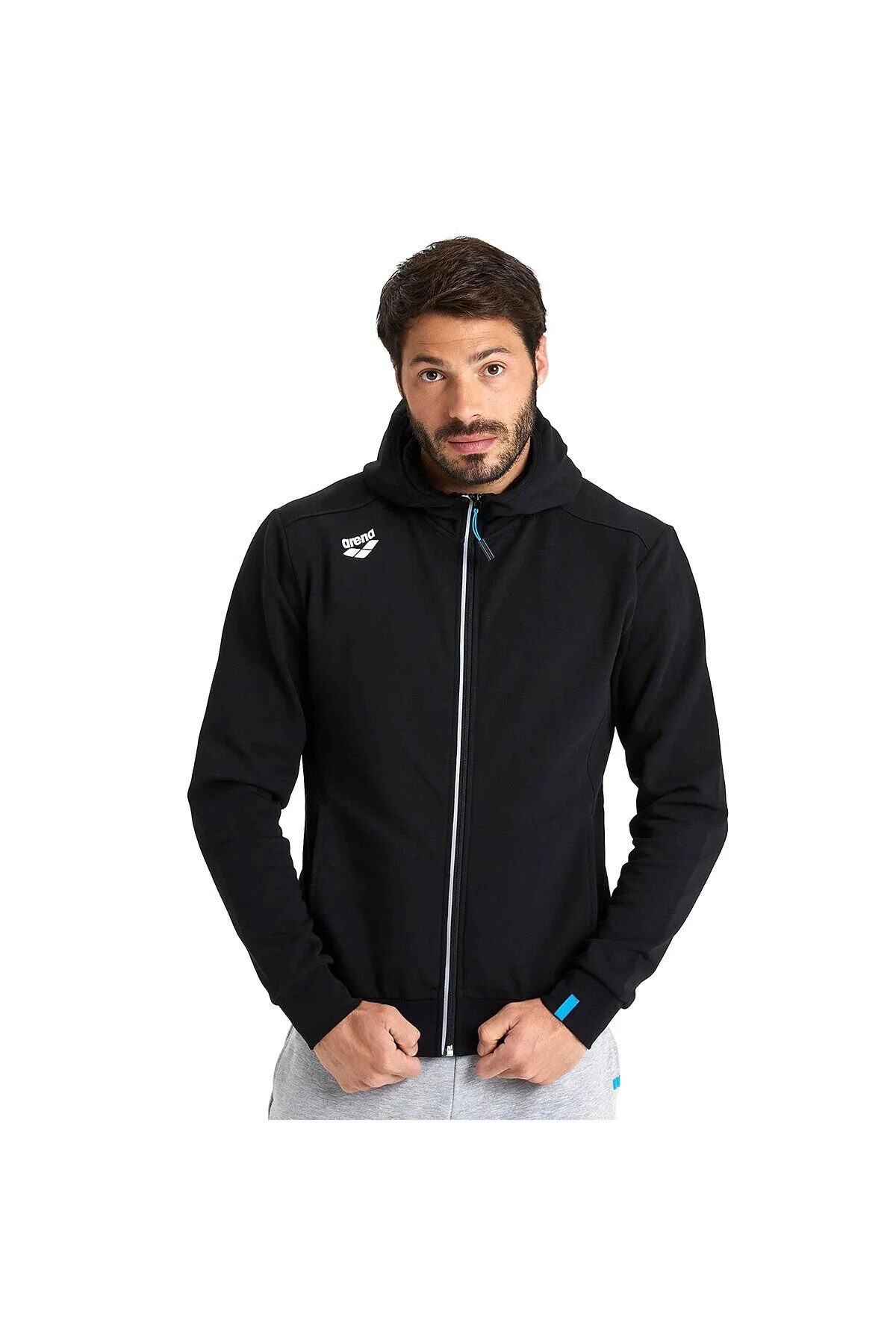 Team Hooded Panel Erkek Siyah Günlük Stil Ceket 004906500