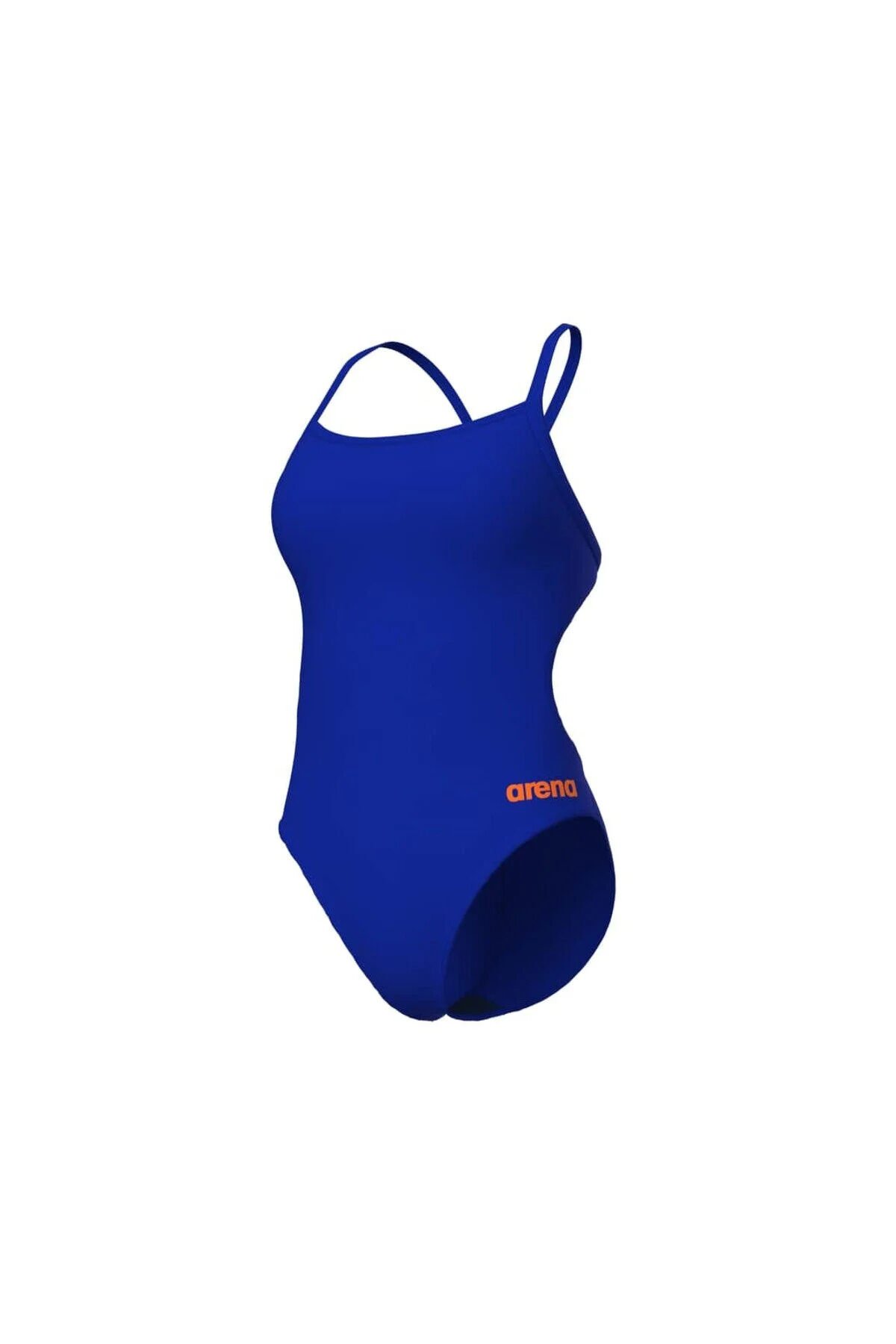 WOMEN'S TEAM SWIMSUIT CHALLENGE SOLID NEON BLUE-TEAM ORANGE