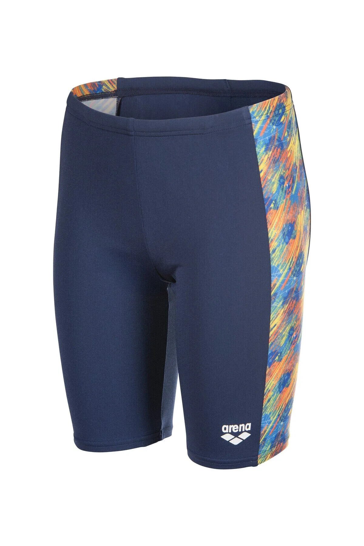 B DRAFT SWIM JAMMER NAVY-ORANGE MULTI