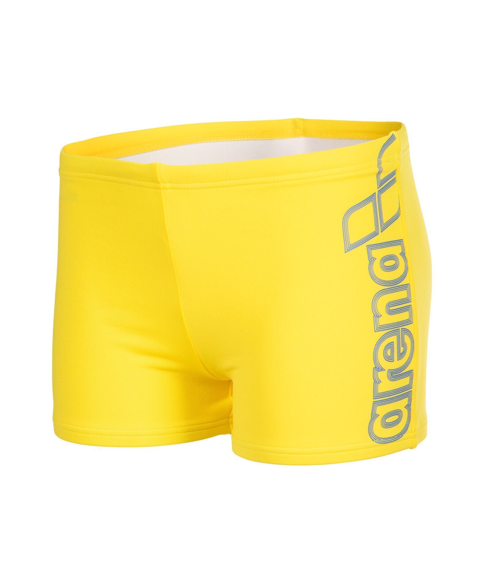 BOYS ARENA LOGO SWIM SHORT YELLOW STAR-NEON BLUE